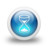 Glossy 3d blue hourglass Icon